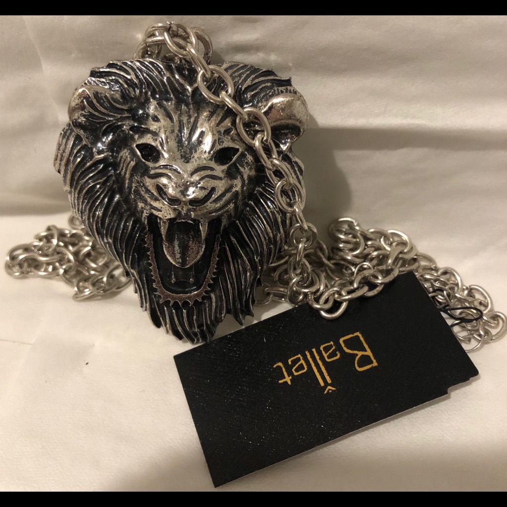 Silver Lion Face Fashion Jewelry By Ballet